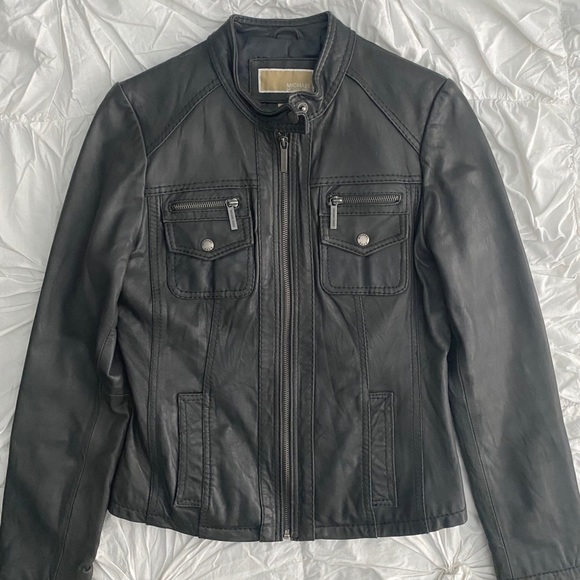 Michael Kors Jackets & Blazers - LIKE NEW - Michael Kors Leather Jacket
